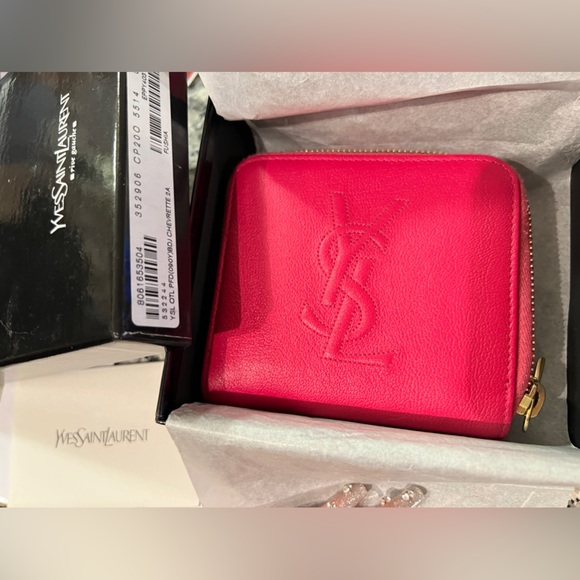 Yves Saint Laurent-pink wallet in very new condition - Picture 2 of 8